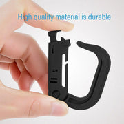 2/5pcs Outdoor D-ring Buckle for Backpack Mountaineering Hiking Camping Clip - 2pcs-Black V528-D-BUCKLE-2PCS-BLACK-986717