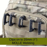 2/5pcs Outdoor D-ring Buckle for Backpack Mountaineering Hiking Camping Clip - 2pcs-Black V528-D-BUCKLE-2PCS-BLACK-986717