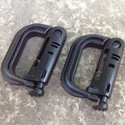 2/5pcs Outdoor D-ring Buckle for Backpack Mountaineering Hiking Camping Clip - 5pcs-Black V528-D-BUCKLE-5PCS-BLACK-192933