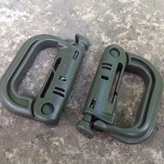 2/5pcs Outdoor D-ring Buckle for Backpack Mountaineering Hiking Camping Clip - 5pcs-Black V528-D-BUCKLE-5PCS-BLACK-192933