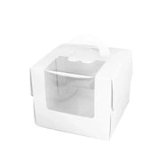 8 Inch Cake Box with Window Paper Packaging Box Handle for Party Wedding Bakery - 10PCS V528-DANGAOHE-8CUN-245973