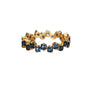 Square Design 1.2ct Simulated Diamond Women Engagement Ring Rose Gold Plated - Dark Blue-Size 6 V528-DARKBLUE-6-698113