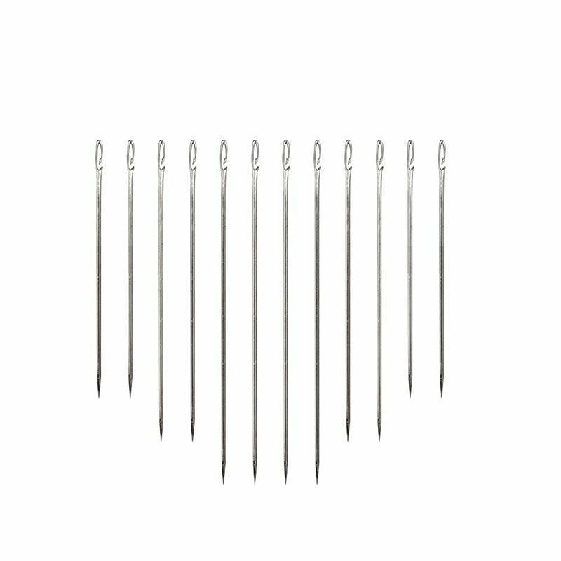 Stainless Steel Self-Threading Needles Opening Sewing Darning Needles 12/24 Pcs - 24PCS V528-DARNINGNEEDL-24PCS-875417