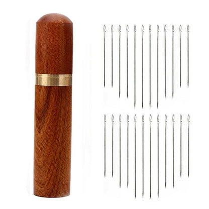 Stainless Steel Self-Threading Needles Opening Sewing Darning Needles 12/24 Pcs - 24PCS V528-DARNINGNEEDL-24PCS-875417