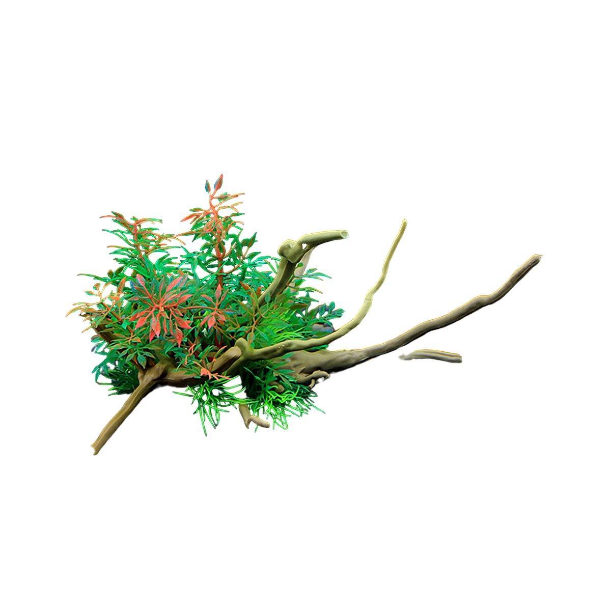 Aquarium Landscaping Decoration Artificial Wood and Plants Fish Tank Ornament - CM2201-Dark Red V528-DEADWOOD-CM2201-TH-740863