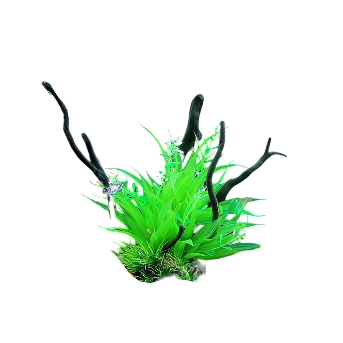 Aquarium Landscaping Decoration Artificial Wood and Plants Fish Tank Ornament - CM2201-Dark Red V528-DEADWOOD-CM2201-TH-740863