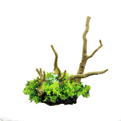 Aquarium Landscaping Decoration Artificial Wood and Plants Fish Tank Ornament - CM3302-Green V528-DEADWOOD-CM3302-174357