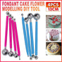 4X Fondant Cake Flower Decorating Clay Sugarcraft Ball Engraved Embossing Stick - Blue V528-DECORATINGCLAYTOOL-4PCS-BLUE-282068