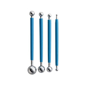 4X Fondant Cake Flower Decorating Clay Sugarcraft Ball Engraved Embossing Stick - Blue V528-DECORATINGCLAYTOOL-4PCS-BLUE-282068