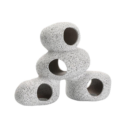 Clay Pot Aquarium Decoration Shrimp House Cichlid Breeding Tank Fish Nest - Double Hole V528-DECORATION-ST1001-546717