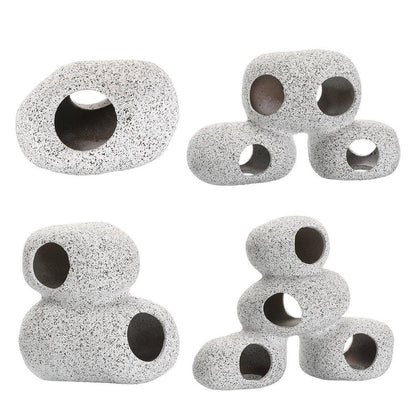 Clay Pot Aquarium Decoration Shrimp House Cichlid Breeding Tank Fish Nest - Nine Holes V528-DECORATION-ST1312-300946