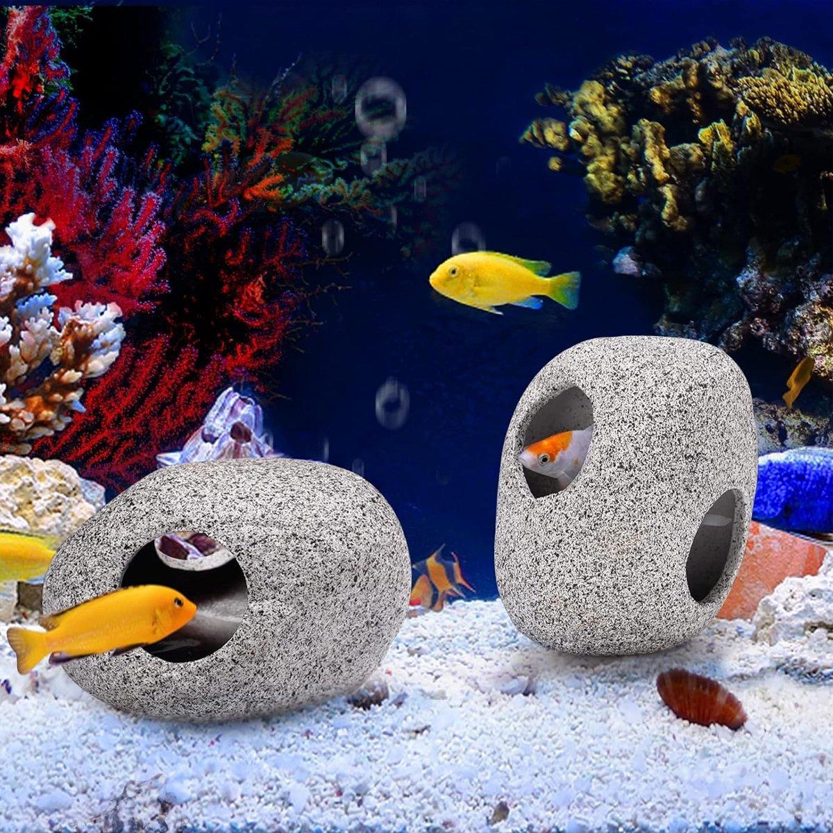 Clay Pot Aquarium Decoration Shrimp House Cichlid Breeding Tank Fish Nest - Ten Holes V528-DECORATION-ST1313-183603