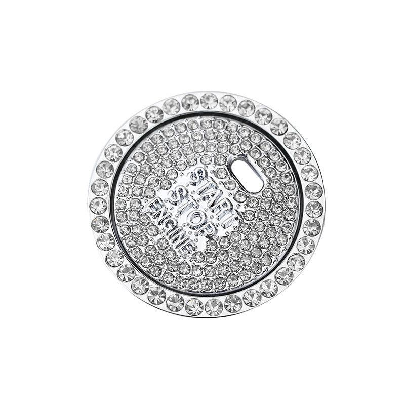 Bling Crystal Ring For Car One Key Engine Start Stop Decoration Button - Blue V528-DECORATIVECIRCLE-BLUE-245455