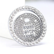 Bling Crystal Ring For Car One Key Engine Start Stop Decoration Button - Blue V528-DECORATIVECIRCLE-BLUE-245455