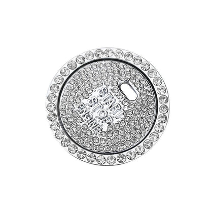 Bling Crystal Ring For Car One Key Engine Start Stop Decoration Button - Blue V528-DECORATIVECIRCLE-BLUE-245455