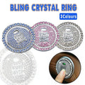 Bling Crystal Ring For Car One Key Engine Start Stop Decoration Button - White V528-DECORATIVECIRCLE-WHITE-349841