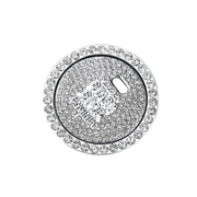 Bling Crystal Ring For Car One Key Engine Start Stop Decoration Button - White V528-DECORATIVECIRCLE-WHITE-349841