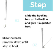 Fishing Hook Remover Stainless Steel Fishhook Dehooker Hook Detacher Extractor - Black V528-DECOUPLINGDEVICE-BLACK-565423
