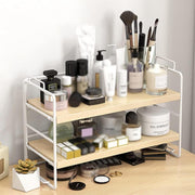 Double Layer Storage Shelf Desktop Organizer Cosmetics Stationery Rack for Desk V528-DESKTOP-SHELVING-2-417587