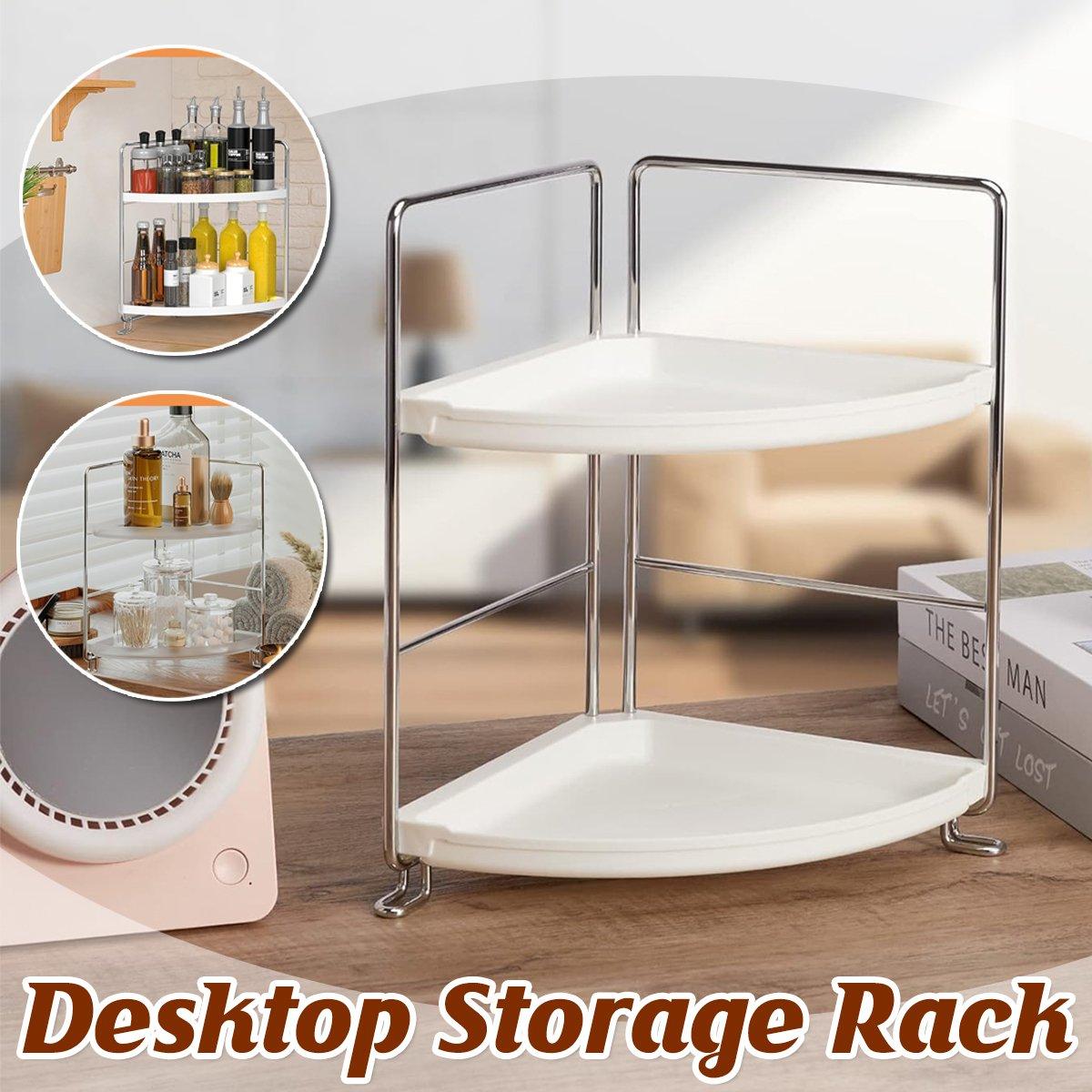 2 Tier Countertop Shelf Organizer Storage Rack for Kitchen Bathroom and Office V528-DESKTOP-STORAGE-WHITE-447516