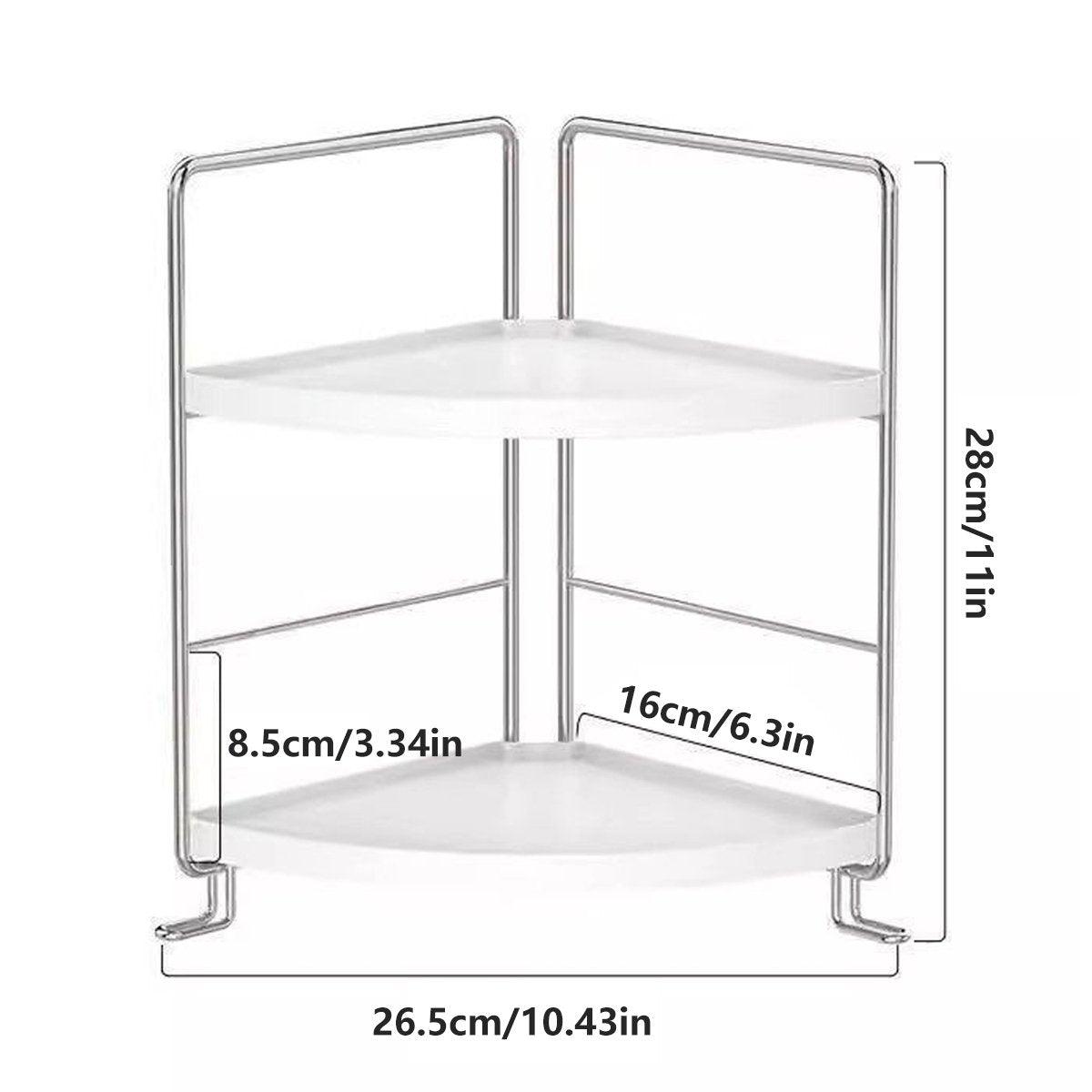 2 Tier Countertop Shelf Organizer Storage Rack for Kitchen Bathroom and Office V528-DESKTOP-STORAGE-WHITE-447516