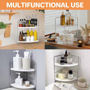 2 Tier Countertop Shelf Organizer Storage Rack for Kitchen Bathroom and Office V528-DESKTOP-STORAGE-WHITE-447516