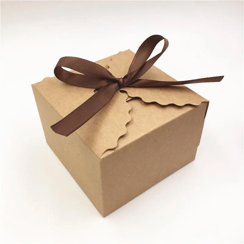 Premium Bakery Boxes: Elegant & Durable Cake Packaging - Multi-Color Options - Kraft V528-DESSERT-BOX-BROWN-50PCS-731254