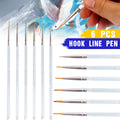 6X Extra Fine Detail Paint Brushes Art Miniatures Model Maker V528-DETAILPAINTBRUSHES-6PCS-455892