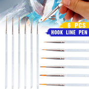 6X Extra Fine Detail Paint Brushes Art Miniatures Model Maker V528-DETAILPAINTBRUSHES-6PCS-455892
