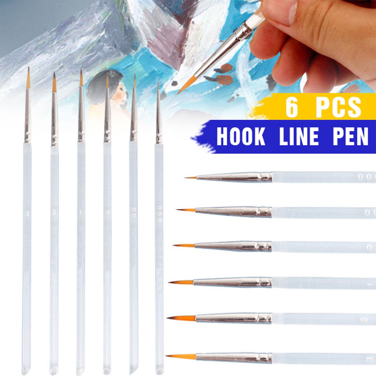 6X Extra Fine Detail Paint Brushes Art Miniatures Model Maker V528-DETAILPAINTBRUSHES-6PCS-455892