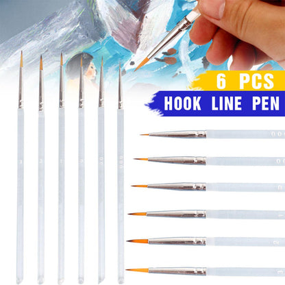 6X Extra Fine Detail Paint Brushes Art Miniatures Model Maker V528-DETAILPAINTBRUSHES-6PCS-455892