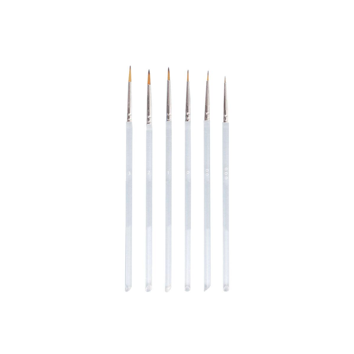 6X Extra Fine Detail Paint Brushes Art Miniatures Model Maker V528-DETAILPAINTBRUSHES-6PCS-455892
