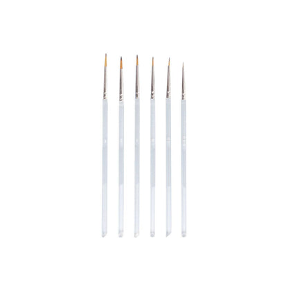 6X Extra Fine Detail Paint Brushes Art Miniatures Model Maker V528-DETAILPAINTBRUSHES-6PCS-455892