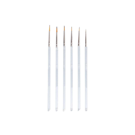 6X Extra Fine Detail Paint Brushes Art Miniatures Model Maker V528-DETAILPAINTBRUSHES-6PCS-455892