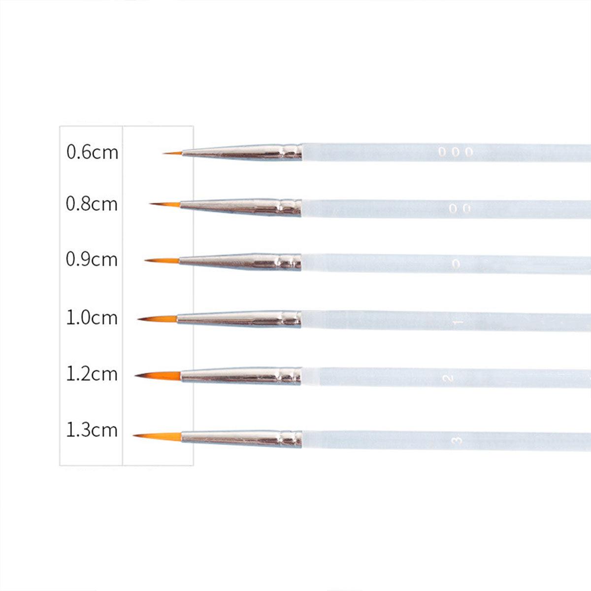 6X Extra Fine Detail Paint Brushes Art Miniatures Model Maker V528-DETAILPAINTBRUSHES-6PCS-455892