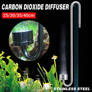 Stainless Steel Aquarium CO2 Diffuser Carbon Dioxide Atomizer Grass Tank Bubbler - 25cm
