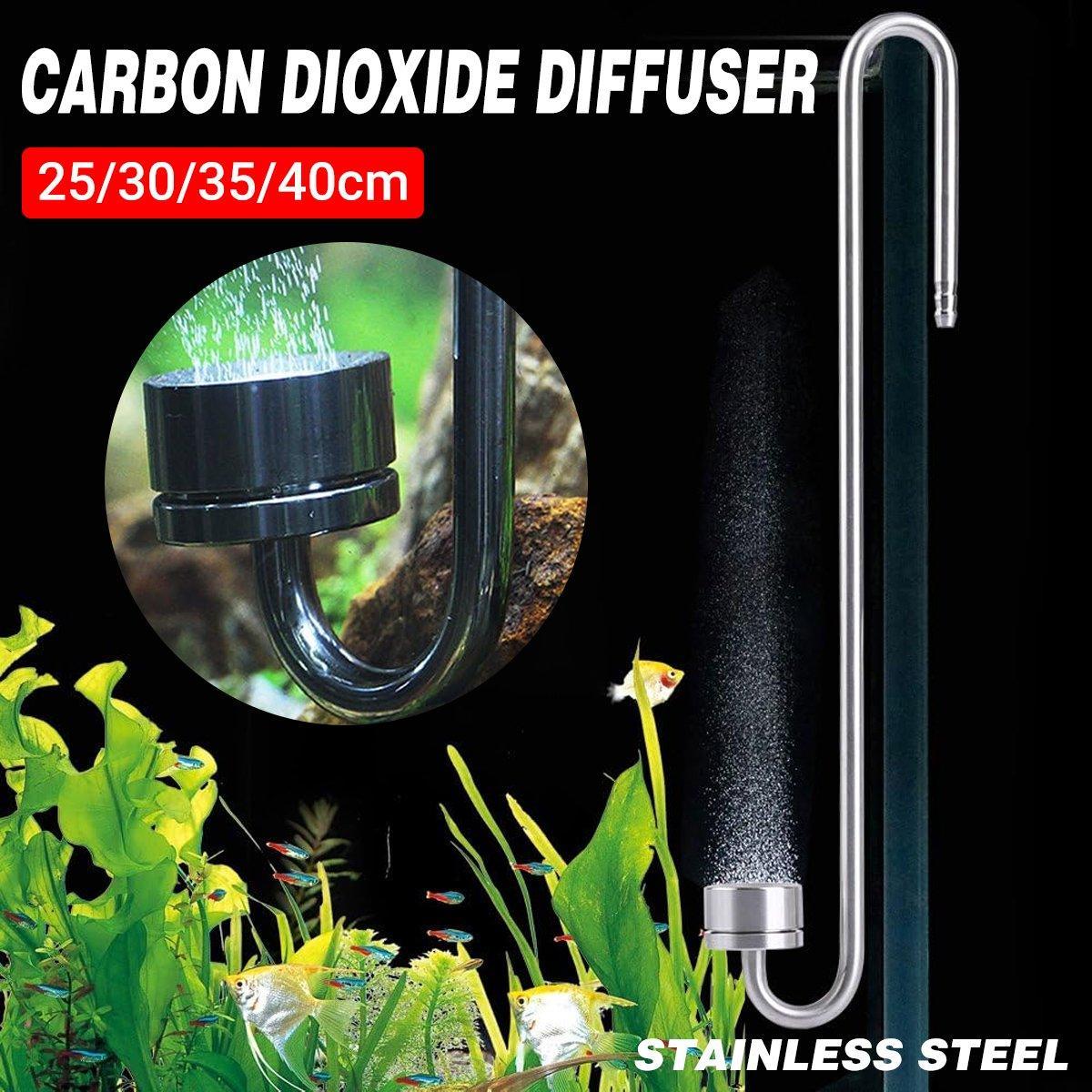 Stainless Steel Aquarium CO2 Diffuser Carbon Dioxide Atomizer Grass Tank Bubbler - 30cm