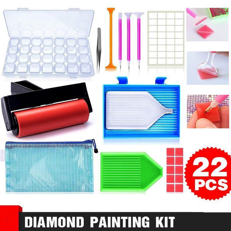 22 Piece 5D Diamond Painting Tools Box Diamond Accessories Diy Art Craft Pen Set V528-DIAMONDPAINTING-22PCS-609200