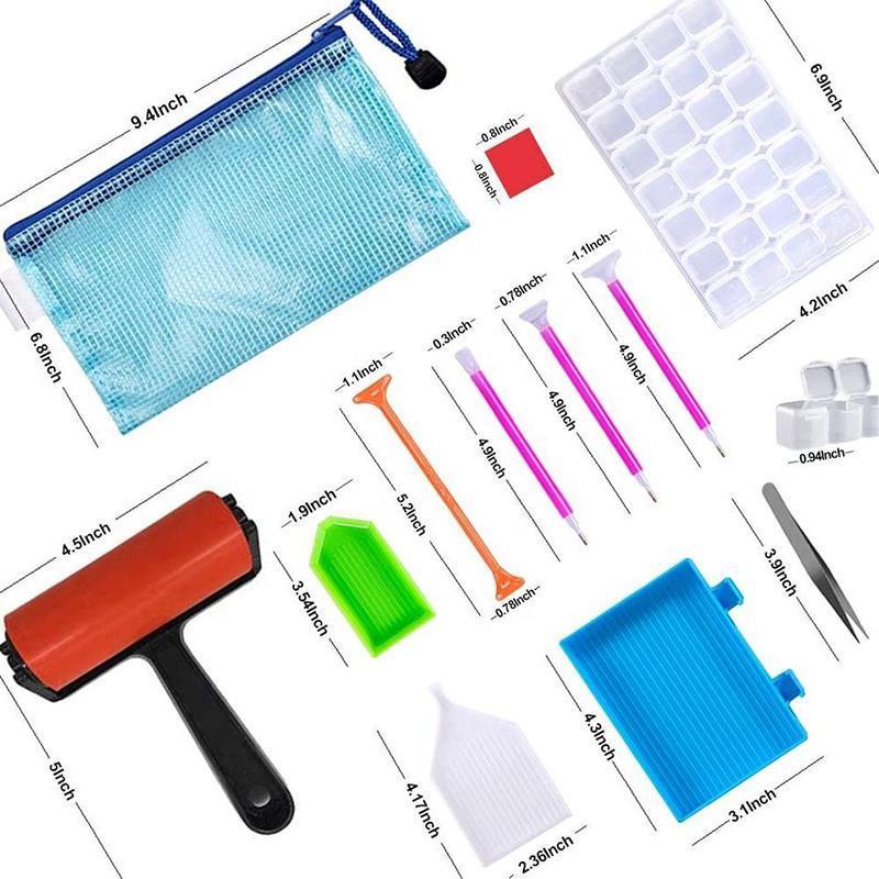 22 Piece 5D Diamond Painting Tools Box Diamond Accessories Diy Art Craft Pen Set V528-DIAMONDPAINTING-22PCS-609200