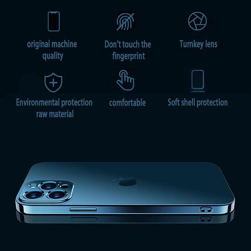 Purple For iPhone 13 12 11 Pro Max Case Thin Matte Ultra Slim Shockproof Clear Cover - iPhone 13 Mini V528-DIANDUMOSHA-IP13MN-PURPLE-212262