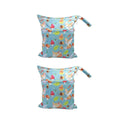 2PCS Cartoon Printed Diaper Bag Double Zipper Washable Storage Organizer - Fox Cone V528-DIAPER-BAG-2PCS-FOX-CONE-842850