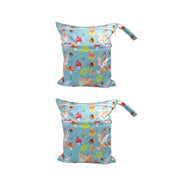 2PCS Cartoon Printed Diaper Bag Double Zipper Washable Storage Organizer - Fox Cone V528-DIAPER-BAG-2PCS-FOX-CONE-842850