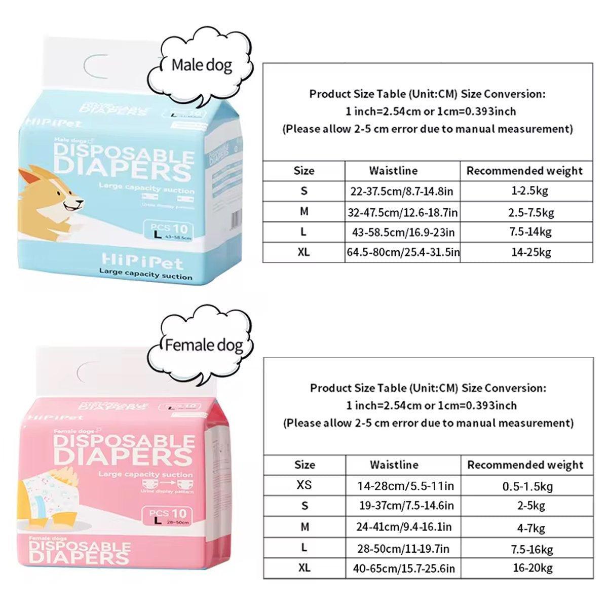 Dog Physiological Pants Pet Diaper Underwear for Hygiene and Incontinence Management - Female - XS V528-DIAPER-FEMALE-XS-800876