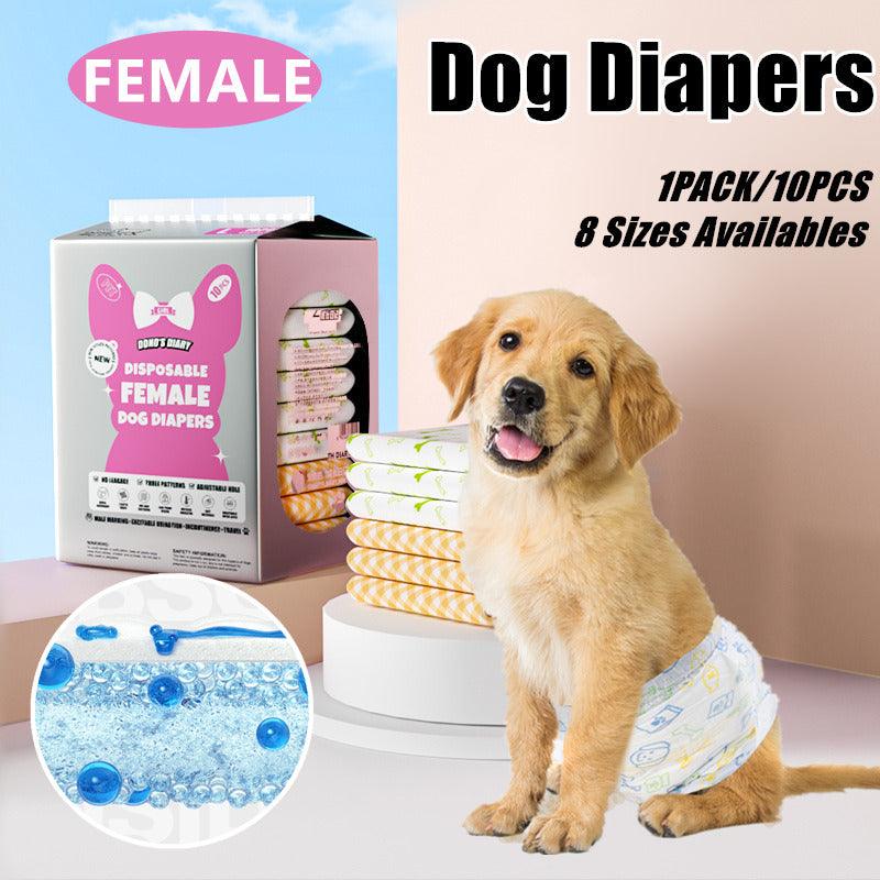 Disposable Female Dog Diapers Leakproof Breathable with Colour Indicator - S 26-46cm V528-DIAPERS-FEMALE-S-312171