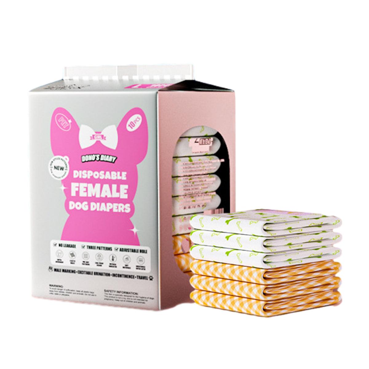 Disposable Female Dog Diapers Leakproof Breathable with Colour Indicator - S 26-46cm V528-DIAPERS-FEMALE-S-312171