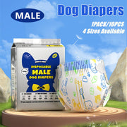 Male Disposable Dog Diapers Leakproof Breathable with Colour Indicator - XS 14-33cm V528-DIAPERS-MALE-XS-135979