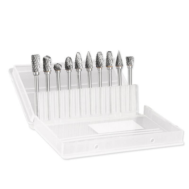 10Pcs Tungsten Steel Carbide 6mm Rotary Burr Set for Die Grinder V528-DIEGRINDERBIT-825231
