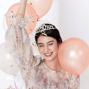 50th Birthday Gold Party Set Hairband Crown Sash Belt Ceremonial Accessory Kit V528-DIGITAL-CROWN-GOLD-50-600569