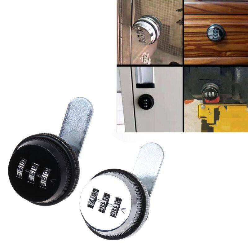 3 Digital Code Combination Cam Lock Furniture Post Mail Box Cabinet Locker Safe - Black V528-DIGITALCODELOCK-BLACK-661165