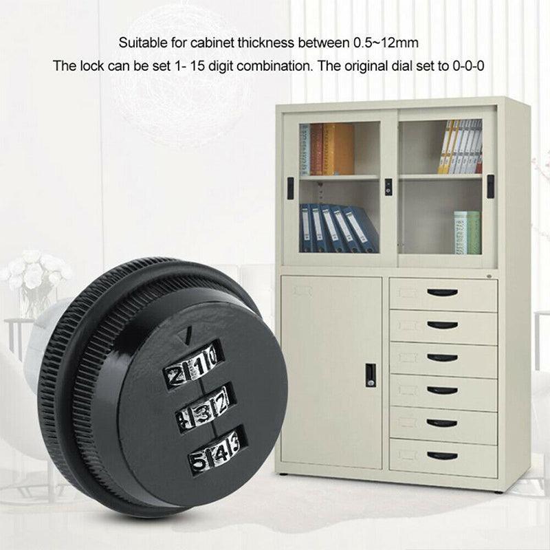 3 Digital Code Combination Cam Lock Furniture Post Mail Box Cabinet Locker Safe - Black V528-DIGITALCODELOCK-BLACK-661165